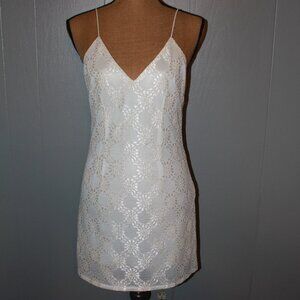 The Coverii White Lace Mini Dress in Small